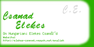 csanad elekes business card